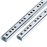 FonHNDG 2 Stück 8'-16' Kugellager-Schubladenführungen, Möbelführung, Stahlkugellagerführungen, Tastatur, Schrank, Schubladenführungen für Schränke, Garderobenschränke(10inch)