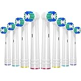 REDTRON Ersatzbürstenköpfe für Oral B, 8 Pack elektrische Zahnbürstenköpfe für Oral B Braun, Classic Precision Clean Bürstenköpfe Fit Professional Care, Vitality Pro Smart Genius Series und mehr,Weiß