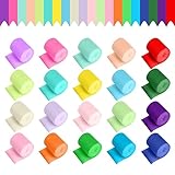 MXTIMWAN Krepppapier, 20 Farben Krepppapier Bunt Luftschlangen, Kreppband Bunt Satz, Regenbogen Krepppapier Band Party Kreppbänder für Geburtstag, Hochzeits, Weihnachtsdekoration (4.5cm*10m)