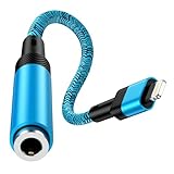 Lightning auf 3,5mm Klinke Adapter[MFi Zertifizierung]iPhone Aux Adapter HiFi Kopfhörer Adapter iPhone Adapter Dongle Audio Kabel kompatibel mit iPhone14 Pro 14 Pro Max 14 Plus 14 13 12 11 SE XS XR
