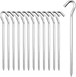 DN DENNOV 26pcs Zeltheringe, 18cm Zelt Heringe Metall Zelthaken Aluminium Heringe Erdnägel für Harte Böden, ideal für Garten, Camping, Angeln und Zelten