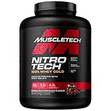 MuscleTech NitroTech 100% Whey Gold Protein Pulver, Whey Isolate Proteinpulver & Peptides, Proteinpulver für Männer und Frauen, 5.5g BCAA, 71 Servings, 2.27kg, Double Rich Schokolade