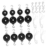 Garneck 2 Sätze Pullax -Lehrhilfen Flaschenzugsystem Turnhalle Riemenscheibe Schraube schwere Riemenscheibe Sperrriemenscheibe Riemenscheibe Seil Riemenscheibensystem Eisen