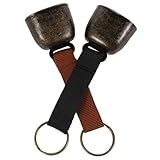 VANZACK 2 Stücke Retro Glocke Hund Katze Kragen Glocke Haustier Glocken Kuh Schaf Weiden Eisen Glocken Rinder Bauernhof Tier Laut Bronze Glocke Haustier Anti-diebstahl Glocke