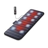 COMFIER Elektrische Massagematte mit Wärmefunktion zur Ganzkörpermassage, Vibrationsmassagematte mit 10 Motoren, 2 Therapieheizkissen, 5 Massage-Modi und 3 Vibrationsstärken, Geschenk