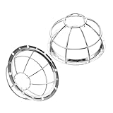 DEARMAMY 2 Stück Sensor Schutzkorb aus Robustem mit Explosionsgeschütztem Drahtnetz Antivandalistisch Stoßfest für Rauchmelder und Feuermelder Silberfarbene Basis für Zuhause