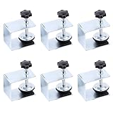 6 Stück C Klemme, Tischklemme, Schrankwerkzeug Befestigungsclip, Schubladenfront-Installationsklemmen, Edelstahl C Zwinge, C Clamp, Schrankhilfen Vorrichtungshilfen für Holzbearbeitung Heimwerken