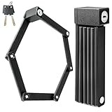 YIFMOO Faltschloss Fahrrad, 78cm Fahrradschloss Hohe Sicherheit mit 2 Schlüsseln, Gehärtetem Stahl Diebstahlschutz Fahrradschloss Inkl Halterung, Faltschloss für E Scooter, Mountainbike, Motorrad