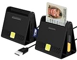 Xystec Multi-Cardreader: 2er-Set USB-Chipkartenleser für Smart-, SIM- und Speicher-Karten, HBCI (Externer Kartenleser, SIM Kartenleser für Laptop)
