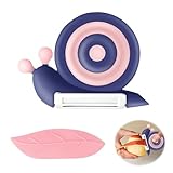 Sparschäler Kinder, Schnecken Spargelschäler, Universalschäler Gemüseschäler mit Rutschfesten Griff, Keramik Kartoffelschäler, Tragbarer Sparschäler Schnecke für ab 3 jahre (Lila)