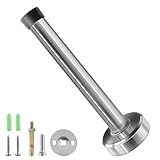 Misuyue Wandtürstopper Wand Edelstahl - 15cm Türstopper Wandmontage mit Gummi Puffer Enthält Befestigungsmittel - Türpuffer(silbrig)
