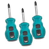 Toddmomy 3 Stück Teiliges Mini Schraubendreher mit Anti rutsch Griff Kurze Stubby Schraubenzieher für Präzise Reparaturen an Laptop Mutter Schraube Ergonomisch Vielseitig Langlebig