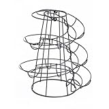 Kreativer spiralförmiger Eierständer für die Küche, Ei Lagerregal, Eierregal mit großer Kapazität, 24 * 20 * 20cm, Stabiler, Drehbarer Eierständer Edelstahl spiralförmiges Design (schwarz)
