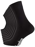 Vincent Creation 9 Paar Bambus Socken, Unisex Bambussocken für Damen und Herren (39-42, 9 Paar - Schwarz)