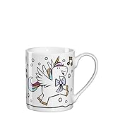 Leonardo Bambini Porzellan-Tasse Weihnachten 1 Stück, Kinder-Tasse mit Winter Einhorn-Motiv, spülmaschinengeeigneter Tee-Henkelbecher 215 ml 024961