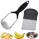 Kartoffelstampfer, Kartoffelpresse Kartoffel Stampfer potato masher kartoffelstampfer holz Kartoffelpressen für Gemüse, Obst und Kartoffelbrei, der Stampfer ist Spülmaschinengeeignet