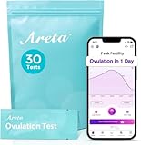 Areta 30 x Ovulationstest Fruchtbarkeitstest für Frauen: Kinderwunsch Ovulationstests Kit 25 mIU/ml - 30 Stück Eisprung LH Test Ovulationstest mit optimaler Sensitivität