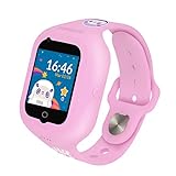 SoyMomo Smartwatch Space Lite - Kinder Handy GPS-Uhr mit 4G Kamera Telefon Anruf Sprachnachrichten IP65 Wasserresistent (Pink)