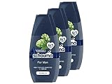 Schauma Schwarzkopf Shampoo For Men mit Hopfen, Kräftigendes Shampoo vom Ansatz an bis in die Spitzen, (2x 400ml), 2er Pack, 3x 2x400 ml