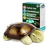 Cloud B Beruhigendes Nachtlicht Sternenprojektor | Sanfte Helligkeit | 3 Farben | 8 Sternbilder | Abschaltautomatik | Dämmerung Schildkröte Grün