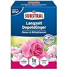 Substral Langzeit Depotdünger für Rosen & Blühpflanzen, 6 Monate Osmocote Premium-Langzeitdünger, 1,5 kg, Grün