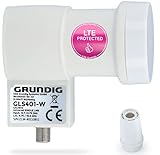 [Test SEHR GUT *] GSS Single LNB Weiss mit LTE Filter für digital Satschüssel - für 1 Teilnehmer, Receiver & TV - 1fach 1-Fach - Sat, Satelliten, Full HD, 4K, Wetterschutz, kälte & hitzebeständig