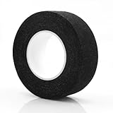 KMKANPO 1 Rollen 25mm×10m griffband,grip tape,Schläger Tape,Rutschfestes Hockey Griffband,Hockeyschläger Tape,für Badminton-Griff,Golfstange,Tennis-Squash-Schläger(Schwarz)