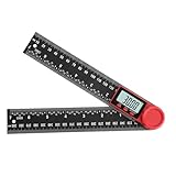 KiBcsLic Digitaler Winkelmesser, 1,5 Zoll Display, Winkelmesswerkzeug, Winkellineal für Tischler, 200MM