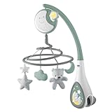 Chicco Next2Dreams Baby-Mobile mit Spieluhr für Kinderbett und Bett, 3-in-1,kompatibel mit Next2Me-Kinderbett mit Soundeffekten, Nachtlichtprojektor und klassischer Musik,0+ Monate,grün