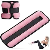 Tragbare Gewichtsmanschetten,1 Paar 1 kg Knöchelgewicht geeignet für Männer und Frauen, für physiotherapeutische Gehen, Laufen, Training Frauen und Männer für Krafttraining