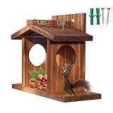 Anulely Eichhörnchen Futterhaus, Eichhörnchenhäuser Für Draußen, Abnehmbarer Eichhörnchen Snack Futterspender, Outdoor Futterstation Und Gartendekoration