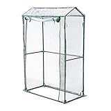 Gewächshausabdeckung, Abdeckung für den Außenbereich, Abdeckung aus PVC, transparent, atmungsaktiv, faltbar, wasserdicht und langlebig | hohe Lichtdurchlässigkeit für den Garten | Con