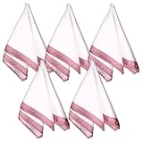 Asukohu Herren-Einstecktuch, elegant, bestickt, quadratisch, für den täglichen Gebrauch, vielseitiges Taschentuch, 5 Stück, P, Einheitsgröße