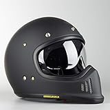 Shoei Integralhelm EX-ZERO schwarz matt Retro Fiberglas mit Doppel-D Verschluss, S 55/56