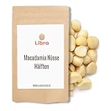 Libra 1kg Macadamia Nüsse | Hälften | Macadamiakerne | Macadamianüsse | roh & ungesalzen | Top Qualität | LIBRA FOOD