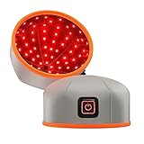 Scienlodic Rotlichttherapie-Kappe - Nahinfrarotlicht-Haarwachstumsgerät, 102 LEDs, 660nm und 850nm Wellenlängen, Haarausfallbehandlung bei dünner werdendem Haar mit Atem-Puls-Modus - Grau