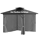 4 Seitenteile Pavillon 3x3m Wasserdicht Seitenwände UV Schutz