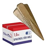 Chle-Mar - Spaltkeil für Holz | Drehspaltkeil aus Gehärtetem Stahl | Holzspaltkeil für Kaminholz & Brennholzspalter | Effektives & Sicheres Holzspalten | Spezialistischer Fällkeil 1,6 kg