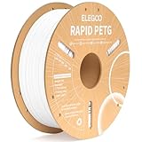 ELEGOO Rapid PETG Filament 1.75mm Weiß 1 KG, High Speed 600mm/s 3D Drucker Filament Maßgenauigkeit +/- 0.02 mm, 1kg Pappspule(2.2lbs) Passend für die Meisten 3D Printer