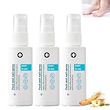 Fuß Spray, 3 Stück Fußspray Pflege, Foot & Nagel Spray zur Nagelreparatur Geruchsbekämpfung, Linderung von Fußinfektionen, Schnell Wirksam, Fußpflegespray Feuchtigkeit, Sanft & Sicherer Formel