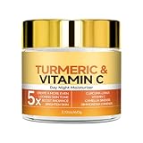 Kurkuma & Vitamin C Gesichtscreme, Turmeric Face Cream, Erstellen Sie einen gleichmäßigeren Hautton, Verbesserung der Hautstrahlung, Trockene und heiße Haut beseitigen, 60g (1pc, 60g)