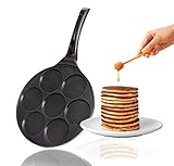 INTIGNIS® Pfannkuchenpfanne Spiegeleierpfanne, 27cm | Greblon Keramikbeschichtung | Induktions-, Gas- und Elektroherde | Für kleine Blinis, Poffertjes