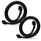 (2er-Pack) PCIe Kabel für EVGA Netzteil, PCIe 8 Pin Stecker auf 8 Pin (6+2) Stecker, PCI-Express Stromadapter, geflochten 63 cm (25 Zoll)