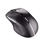 CHERRY MW 3000, Kabellose Ergonomische Maus für Rechtshänder, 2,4 GHz Funk, 6 Tasten, Optischer Sensor, Gummierte Seitenflächen, Batteriebetrieben, Schwarz