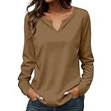 Damen Shirts Sommer Elegant V Ausschnitt Longbluse Oversize Blusenshirt Einfarbig Langarmshirt Leicht Luftig Longshirt Lässige Hemdbluse Urlaub Longshirt Strand Tunika Locker Oberteile Sommer Tops