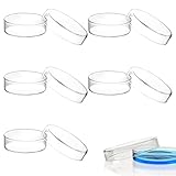 Petrischale Glas 5 Stück,Hochborosilikatglas Sterilisierte Petrischale,Transparent,Petrischalen mit Deckel für Laborkultur (60mm x 18mm)