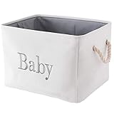 INough Aufbewahrungskorb Baby Aufbewahrungsbox Kinder, Aufbewahrungskorb Faltbar Kallax Boxen Stoff groß Korb Baby für Kinderzimmer