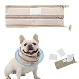 Petzymart Cool Loop, Petzymart Coolloop, Petzymart Cooling Collar, Kühlhalsband für Hunde mit Eisbeutel, Sommer Kühlung Hundehalstuch, Hundehalsband Kühlend, für Kühlung Hund im Sommer (Braun, M)