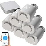 revolt Heizungsthermostat: 6er-Set programmierbare Heizkörper-Thermostate mit WLAN-Gateway & App (Heizkörperthermostat Smart, Heizkörperthermostate WLAN, Heizung)