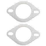 Auspuffdichtung Auspuffflanschdichtung,2 Stück Auspuffrohrdichtung,Rohr Auspuff Flansch Dichtung,Flanschdichtung Auspuff Dichtung (2in Inner Diameter,51-53mm/90mm)